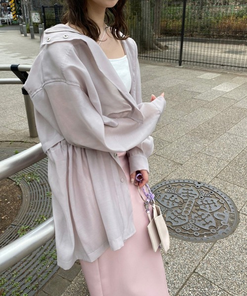 one after another NICE CLAUP(ワンアフターアナザーナイスクラップ)の「マルチウェイシアースノーパーカー(マウンテンパーカー・レディース・オフホワイト/ブラック/ピンクベージュ・FREE)」の3枚目の写真