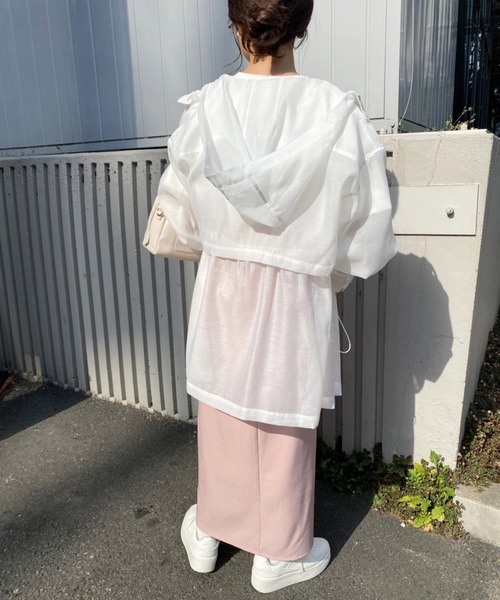 one after another NICE CLAUP(ワンアフターアナザーナイスクラップ)の「マルチウェイシアースノーパーカー(マウンテンパーカー・レディース・オフホワイト/ブラック/ピンクベージュ・FREE)」の17枚目の写真