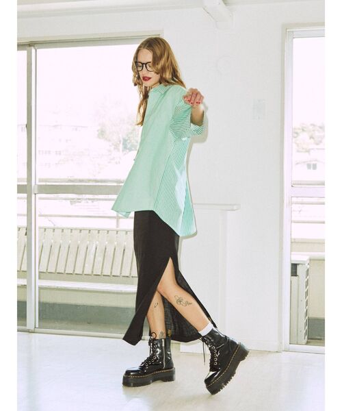 jouetie(ジュエティ)の「サイドギャザーストレートスカート(スカート・レディース・ブラック/グリーン/その他1・MEDIUM)」の10枚目の写真