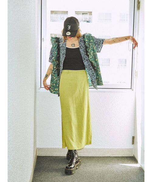 jouetie(ジュエティ)の「サイドギャザーストレートスカート(スカート・レディース・ブラック/グリーン/その他1・MEDIUM)」の12枚目の写真