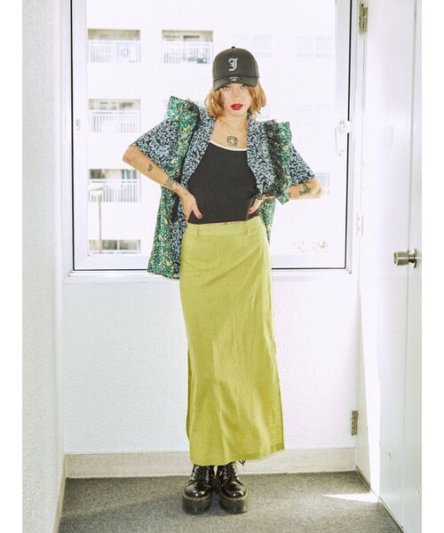 jouetie(ジュエティ)の「サイドギャザーストレートスカート(スカート・レディース・ブラック/グリーン/その他1・MEDIUM)」の15枚目の写真