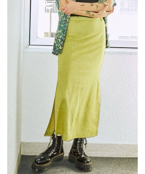 jouetie(ジュエティ)の「サイドギャザーストレートスカート(スカート・レディース・ブラック/グリーン/その他1・MEDIUM)」の1枚目の写真