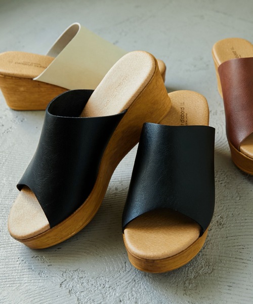 Fashion Letter（ファッションレター）の「日本製厚底サボサンダル（サンダル・レディース・ホワイト/ブラック/キャメル・LL/S/M/L）」の17枚目の写真