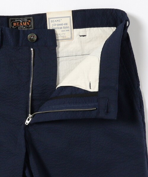 BEAMS PLUS（ビームスプラス）の「BEAMS PLUS / COOLMAX（R）シアサッカー アイビー ショーツ（その他パンツ・メンズ・ネイビー/ブルー・SMALL/MEDIUM/X-LARGE/LARGE）」の20枚目の写真