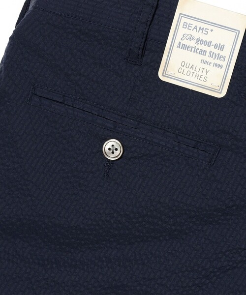 BEAMS PLUS（ビームスプラス）の「BEAMS PLUS / COOLMAX（R）シアサッカー アイビー ショーツ（その他パンツ・メンズ・ネイビー/ブルー・SMALL/MEDIUM/X-LARGE/LARGE）」の22枚目の写真