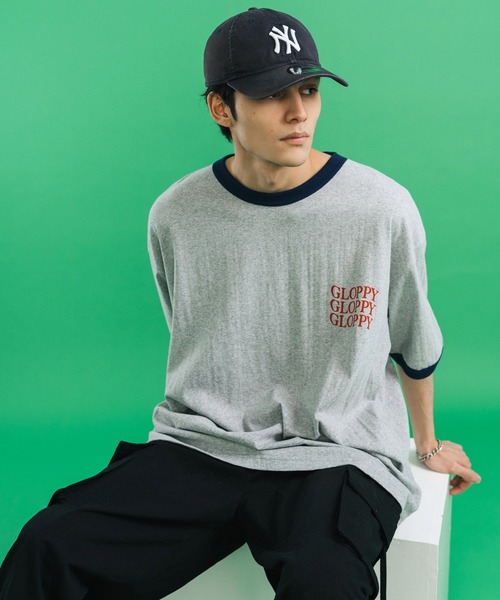 Ressaca（レサーカ）の「オーバーサイズ バックプリントロゴリンガー半袖Tシャツ ビッグシルエット（Tシャツ/カットソー・メンズ・グレー/バーガンディー/ブラック/グリーン/ネイビー・M/L）」の21枚目の写真