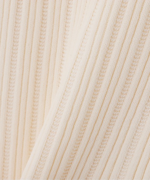 N.（N. Natural Beauty Basic）（エヌエヌナチュラルビューティーベーシック）の「◆変形リブパフニット（ニット/セーター・レディース・ダークブラウン/コーラルピンク/オフホワイト・MEDIUM）」の15枚目の写真