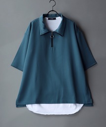 SITRY（シトリー）の「wide silhouette stand collar half zip shirt
