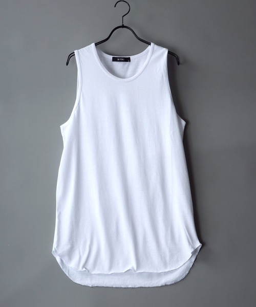 SITRY(シトリー)の「wide silhouette stand collar half zip shirt & layered tank top/ワイドシルエット スタンドカラー ハーフジップ シャツ&レイヤードタンクトップ(シャツ/ブラウス・メンズ・ブラック/ネイビー/ブルーグリーン・M/L)」の4枚目の写真