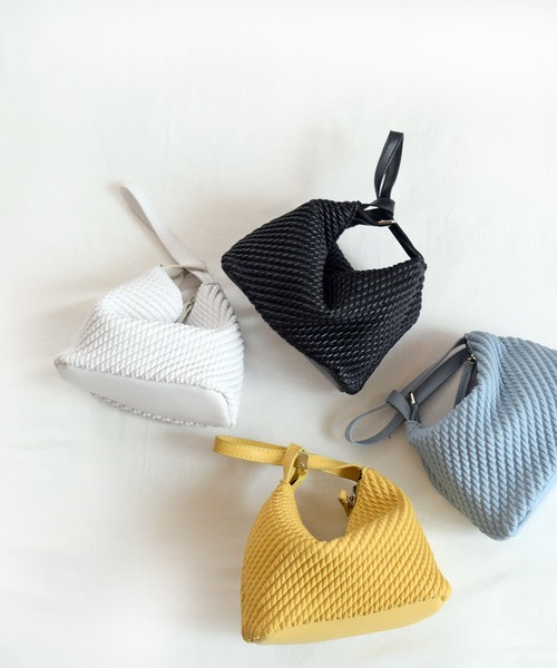 Marient（マリエント）の「エンボスミニBAG/バッグ（ハンドバッグ・レディース・ブルー/イエロー/ホワイト/ブラック・FREE）」の6枚目の写真