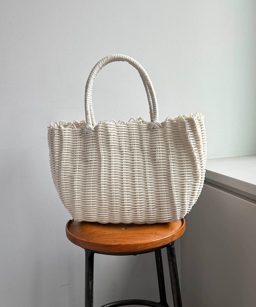 CAPRICIEUX LE'MAGE（カプリシューレマージュ）の「チューブカゴバッグ（ハンドバッグ・レディース・ホワイト/グリーン/オレンジ・FREE）」の15枚目の写真