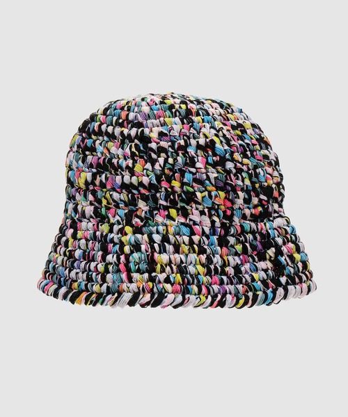 WE11DONE（ウェルダン）の「BLACK LOGO PATCHED HAND CROCHET HAT（ハット・メンズ・ブラック・ONE SIZE）」の3枚目の写真