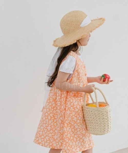 CALIFORNIA OUTFITTERS（カリフォルニア アウトフィッターズ）の「（キッズ商品）リボンカンカン帽（ハット・キッズ・ブラック/アイボリー・ONE SIZE）」の2枚目の写真