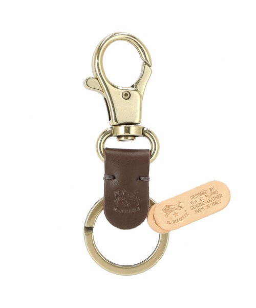 IL BISONTE(イルビゾンテ)の「IL BISONTE イル ビゾンテ キーリング(キーケース/キーアクセサリー・レディース・ブラック/キャメル/ナチュラル/ダークブルー/グリーン/オレンジ/レッド/グレー/ダークブラウン/ブラウン・FREE)」の4枚目の写真