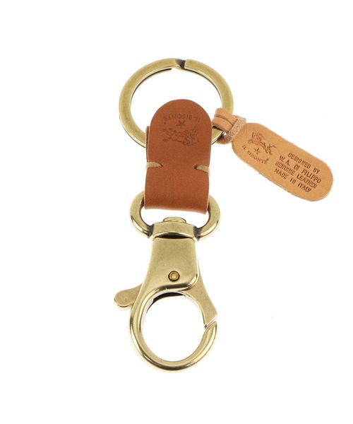 IL BISONTE(イルビゾンテ)の「IL BISONTE イル ビゾンテ キーリング(キーケース/キーアクセサリー・レディース・ブラック/キャメル/ナチュラル/ダークブルー/グリーン/オレンジ/レッド/グレー/ダークブラウン/ブラウン・FREE)」の8枚目の写真