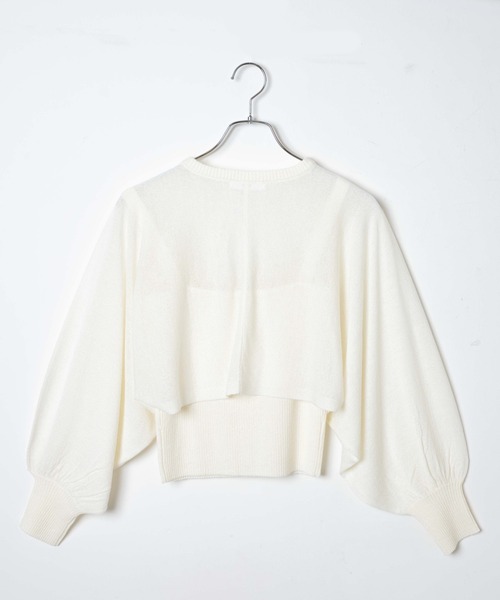 WEGO（ウィゴー）の「WEGO/【2点セット】ボレロセットニットキャミ（ニット/セーター・レディース・ブラック/アイボリー・FREE）」の14枚目の写真