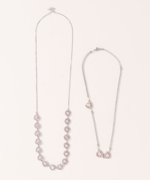 Swankiss(スワンキス)の「SX heart line N/C(ネックレス・レディース・ピンク・FREE)」の1枚目の写真