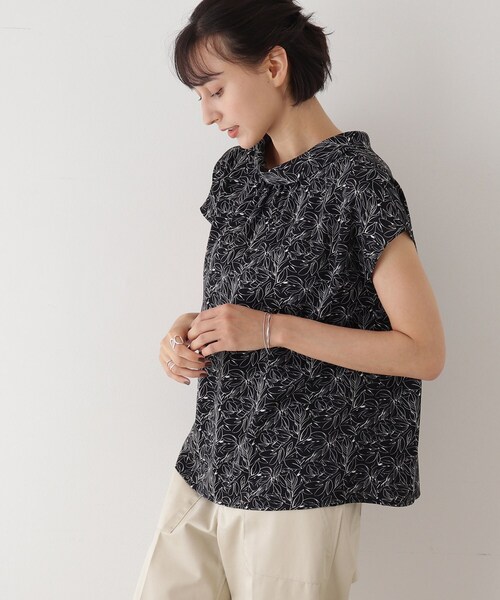 DRESKIP（ドレスキップ）の「◆前後2WAYリボンブラウス（シャツ/ブラウス・レディース・ライトブルー/アイボリー/ホワイト系3/ブラック系・02/03）」の4枚目の写真