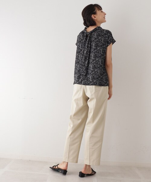 DRESKIP（ドレスキップ）の「◆前後2WAYリボンブラウス（シャツ/ブラウス・レディース・ライトブルー/アイボリー/ホワイト系3/ブラック系・02/03）」の12枚目の写真