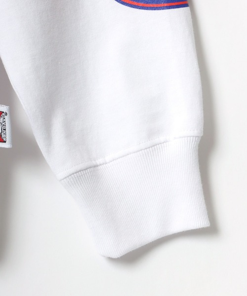 BEN DAVIS（ベンデイビス）の「BEN DAVIS/ベンデイビス ビッグシルエット ロゴ ファイヤーボール 袖プリント ロングスリーブTシャツ/レディース メンズ ロンT（Tシャツ/カットソー・メンズ・ホワイト/オートミール/チャコール/ダークグリーン・M/L/XL）」の13枚目の写真