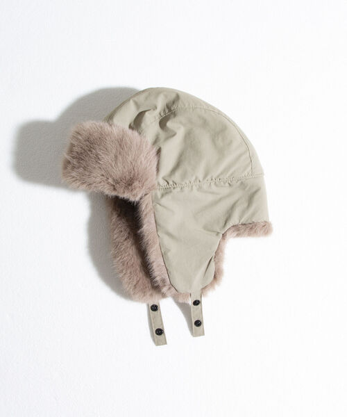 GLOSTER（グロスター）の「【GLOSTER/グロスター】ファーフライトキャップ RIPSTOP リップストップ ミリタリー（キャップ・メンズ・ブラック/ベージュ/オリーブ・FREE）」の13枚目の写真