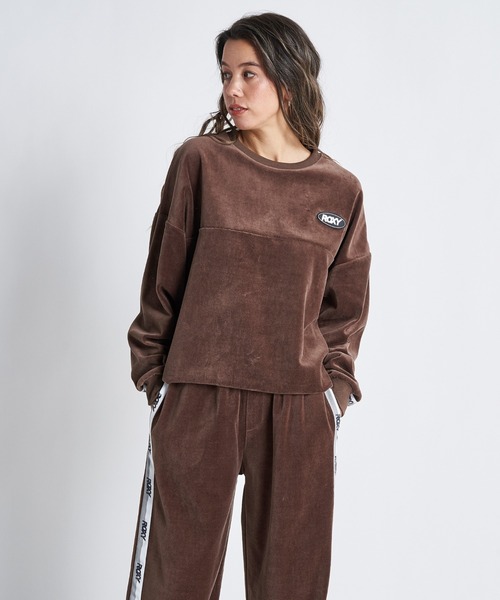 ROXY(ロキシー)の「GO GIRL PO/ロキシーベロアスウェットトレーナー(スウェット・レディース・ブラック/ブラウン/ブルー・MEDIUM/LARGE/SMALL)」の2枚目の写真