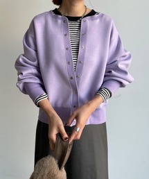 2WAYドットボタンショートカーディガン