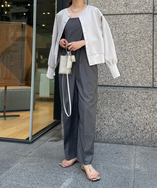 DouDou（ドゥドゥ）の「2WAYドットボタンショートカーディガン（カーディガン/ボレロ・レディース・ブラック/パープル/グレイッシュベージュ/オフホワイト・FREE）」の20枚目の写真