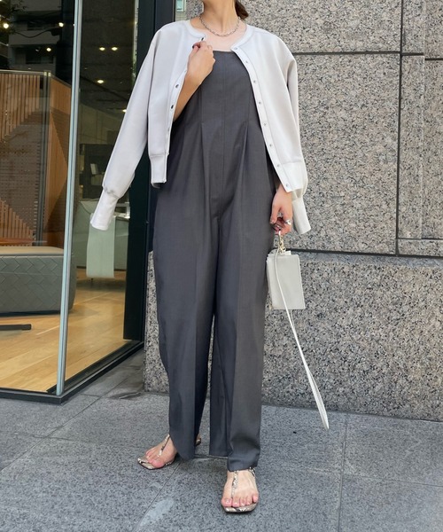 DouDou（ドゥドゥ）の「2WAYドットボタンショートカーディガン（カーディガン/ボレロ・レディース・ブラック/パープル/グレイッシュベージュ/オフホワイト・FREE）」の8枚目の写真