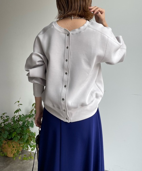 DouDou（ドゥドゥ）の「2WAYドットボタンショートカーディガン（カーディガン/ボレロ・レディース・ブラック/パープル/グレイッシュベージュ/オフホワイト・FREE）」の15枚目の写真