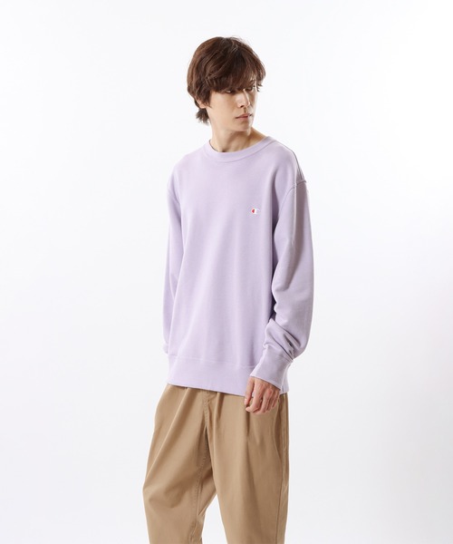 Champion（チャンピオン）の「【Champion/チャンピオン】メンズ ベーシック クルーネックスウェットシャツ（スウェット・メンズ・ブラック/ブルー系その他/ブラウン/グレー/ホワイト/アーミー/ネイビー/オートミール/ラベンダー/ブルー系その他2/カーキ・MEDIUM/LARGE/X-LARGE）」の11枚目の写真
