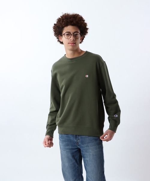 Champion（チャンピオン）の「【Champion/チャンピオン】メンズ ベーシック クルーネックスウェットシャツ（スウェット・メンズ・ブラック/ブルー系その他/ブラウン/グレー/ホワイト/アーミー/ネイビー/オートミール/ラベンダー/ブルー系その他2/カーキ・MEDIUM/LARGE/X-LARGE）」の8枚目の写真