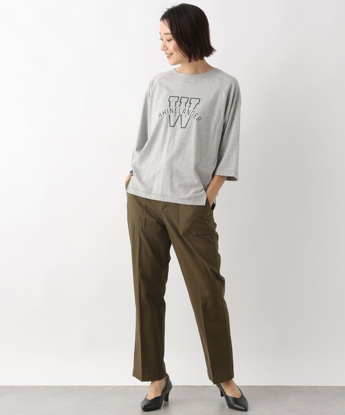 LEPSIM(レプシィム)の「ヴィンテージラグランT 134878(Tシャツ/カットソー・レディース・ブラウン/グレー/オフホワイト・FREE)」の4枚目の写真