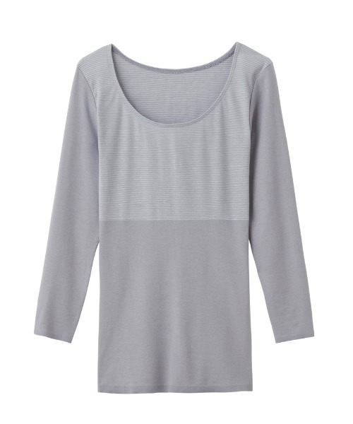 GUNZE（グンゼ）の「HOTMAGIC/ホットマジック 冷えのポイントを集中的に暖める あったか長袖インナー（インナーウェア/肌着・レディース・ベージュ系その他/ピンク/ブラック/ローズ/ネイビー/チャコールグレー/ブルーグレー・X-LARGE/LARGE/MEDIUM）」の10枚目の写真