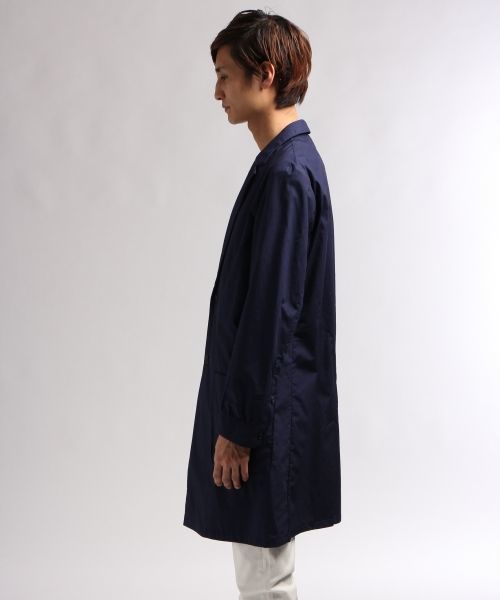 HARE（ハレ）の「タイプライターシャツコート(HARE)（チェスターコート・メンズ・ホワイト/ベージュ/ブルー/ネイビー・MEDIUM/SMALL/LARGE）」の8枚目の写真