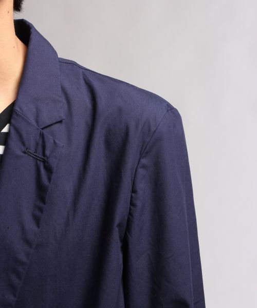 HARE（ハレ）の「タイプライターシャツコート(HARE)（チェスターコート・メンズ・ホワイト/ベージュ/ブルー/ネイビー・MEDIUM/SMALL/LARGE）」の12枚目の写真