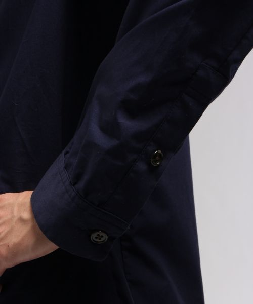 HARE（ハレ）の「タイプライターシャツコート(HARE)（チェスターコート・メンズ・ホワイト/ベージュ/ブルー/ネイビー・MEDIUM/SMALL/LARGE）」の14枚目の写真