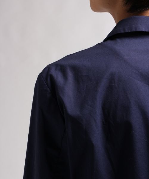 HARE（ハレ）の「タイプライターシャツコート(HARE)（チェスターコート・メンズ・ホワイト/ベージュ/ブルー/ネイビー・MEDIUM/SMALL/LARGE）」の10枚目の写真