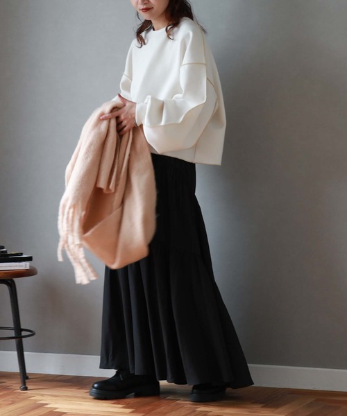 archives（アルシーヴ）の「カーブティアードスカート（スカート・レディース・ブラック/ブルー/アイボリー・MEDIUM）」の4枚目の写真