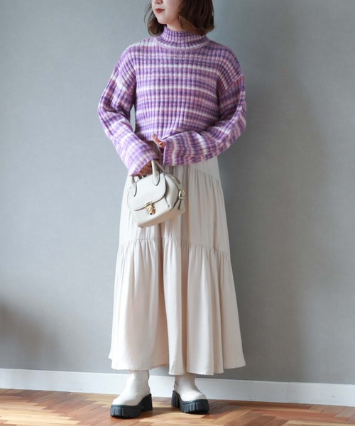 archives（アルシーヴ）の「カーブティアードスカート（スカート・レディース・ブラック/ブルー/アイボリー・MEDIUM）」の14枚目の写真