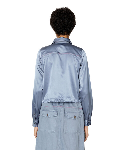 DIESEL（ディーゼル）の「レディース 長袖シャツ サテン（シャツ/ブラウス・レディース・グレー/ブラック・MEDIUM/LARGE/X-LARGE/SMALL）」の7枚目の写真