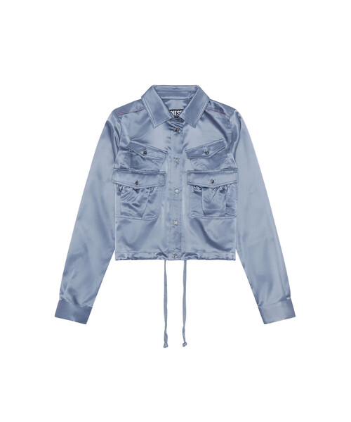 DIESEL（ディーゼル）の「レディース 長袖シャツ サテン（シャツ/ブラウス・レディース・グレー/ブラック・MEDIUM/LARGE/X-LARGE/SMALL）」の10枚目の写真