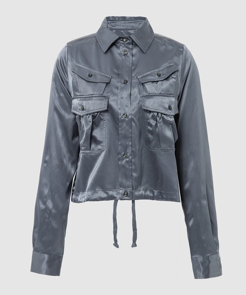 DIESEL（ディーゼル）の「レディース 長袖シャツ サテン（シャツ/ブラウス・レディース・グレー/ブラック・MEDIUM/LARGE/X-LARGE/SMALL）」の22枚目の写真