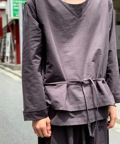 Toironier(トワロニエ)の「Toironier/トワロニエ/Lounge Vest/ラウンジベスト(その他アウター・メンズ・ブラック/ラベンダー/マスタード・F)」の2枚目の写真