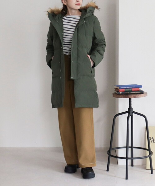 GEVACO(ゲバコ)の「【GEVACO/ゲバコ】フーデッドロングダウンジャケット(ダウンジャケット/コート・レディース・ブラック/ベージュ/カーキ・38)」の17枚目の写真