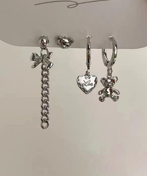 LAC-VERT(ラック・ヴェール)の「ベアピアスセット(ピアス(両耳用)・レディース・シルバー・FREE)」の6枚目の写真