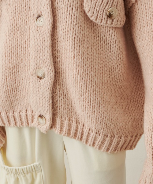 Libra Cue（リブラ キュー）の「オーバージャケットニットカーディガン（カーディガン/ボレロ・レディース・ブラック/グリーン/ピンクベージュ・FREE）」の16枚目の写真