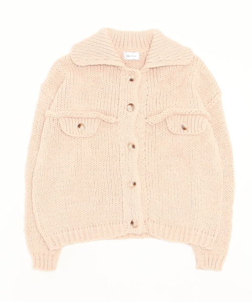 Libra Cue（リブラ キュー）の「オーバージャケットニットカーディガン（カーディガン/ボレロ・レディース・ブラック/グリーン/ピンクベージュ・FREE）」の17枚目の写真