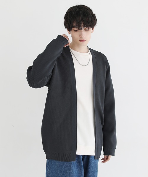 4WAYストレッチウォッシャブルボタンレスカーディガン