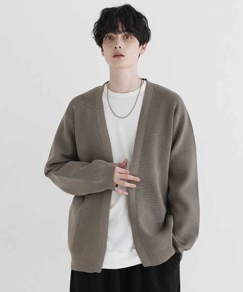 4WAYストレッチウォッシャブルボタンレスカーディガン
